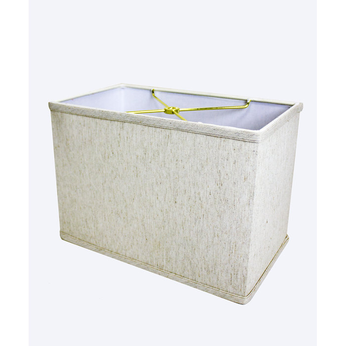 Wrought Studio 9'' H Linen Rectangular Lamp Shade ( Spider ) in Oatmeal